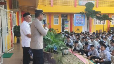 Polsek Banda Sakti Sosialisasikan Penerimaan Siswa Baru SMA Kemala Taruna Bhayangkara di SMP Negeri 1 Lhokseumawe