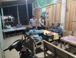 Cegah Gangguan Kamtibmas, Polsek Meurah Mulia Patroli Malam di Tiga Desa Rawan