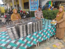 Personel Polsek Muara Dua Monitoring Penyaluran Makan Bergizi Gratis untuk 1.472 Siswa di Lhokseumawe