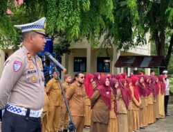 Polisi Saweu Sikula : Satlantas Polres Lhokseumawe Ajak Siswa SMKN 6 Jadi Pelopor Keselamatan Lalu Lintas