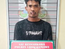 Satresnarkoba Polres Lhokseumawe Bekuk Kurir Sabu di SPBU Cunda, 10 Paket Diamankan