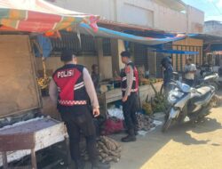 Tak Ada Tempat untuk Preman, Satsamapta Sisir Pusat Pasar Lhokseumawe