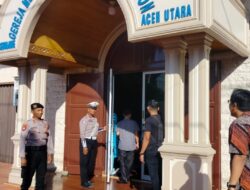 Polres Lhokseumawe Gelar Pengamanan Ibadah Kenaikan Isa Almasih di Tiga Gereja Secara Ketat dan Humanis