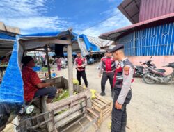 Cegah Aksi Premanisme, Satsamapta Polres Lhokseumawe Intensifkan Patroli di Pusat Pasar