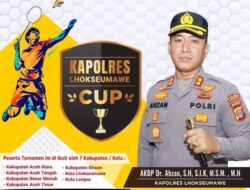 Kapolres Lhokseumawe Gelar Open Turnamen Badminton CUP 2025 Sambut Hari Bhayangkara ke-79