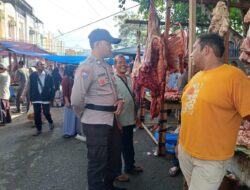 Polsek Banda Sakti Kawal Ketat Aktivitas Pasar Meugang, Jelang Idul Adha 1446 H