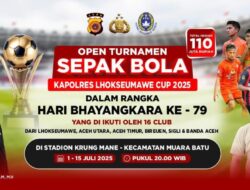 Meriahkan Hari Bhayangkara ke-79, Kapolres Lhokseumawe Gelar Turnamen Sepak Bola Berhadiah Rp110 Juta