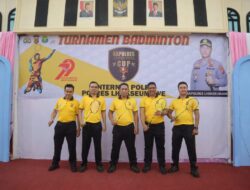 Kapolres Lhokseumawe Buka Turnamen Badminton Internal Sambut HUT Bhayangkara ke-79