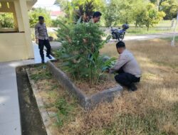 Sambut HUT Bhayangkara ke-79, Personel Polsubsektor Banda Baro Gelar Kurve Bersihkan Lingkungan Mako