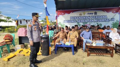 Kapolres Lhokseumawe Tanam Jagung Serentak Kuartal III di Lahan PT. Satya Agung