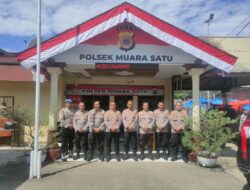 Tim Kasiwas Polres Lhokseumawe Lakukan Penilaian Kebersihan Mako Polsek Muara Satu Sambut HUT Bhayangkara ke-79