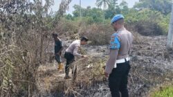 Dukung Ketahanan Pangan, Polsek Dewantara dan Warga Bersihkan Lahan Jagung di Paloh Gadeng