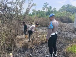 Dukung Ketahanan Pangan, Polsek Dewantara dan Warga Bersihkan Lahan Jagung di Paloh Gadeng