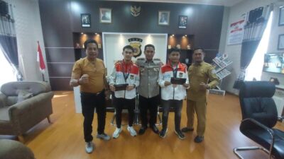 Sambut Peraih Medali di Brunei Darussalam, Kapolres Lhokseumawe Guyur Bonus untuk 2 Karateka STC