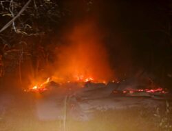 Satu Unit Rumah Semi Permanen di Kec. Meurah Mulia Ludes Terbakar