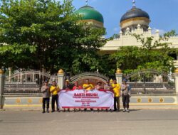 Polsek Dewantara Gelar Bakti Sosial dan Gotong Royong di Masjid Al-Ikram Sambut HUT Bhayangkara ke-79