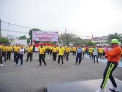 Semarak Hari Bhayangkara ke-79, Polres Lhokseumawe Gelar Olahraga Bersama dan Jalan Santai