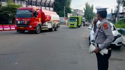 Satlantas Polres Lhokseumawe Gelar Penyuluhan Keliling “Meupep-pep”, Edukasi Pengguna Jalan di Cunda