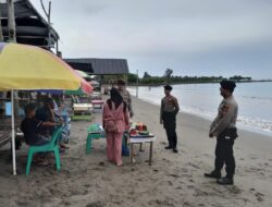 Wujudkan Wisata Aman, Sat Pamobvit Polres Lhokseumawe Gencarkan Patroli di Pantai Ujong Blang