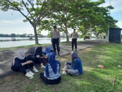 Sat Pamobvit Polres Lhokseumawe Kawal Ketat Aktivitas Olahraga Warga di Waduk Pusong