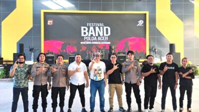 Band Polres Lhokseumawe Raih Juara Tiga Festival Band Polda Aceh HUT Bhayangkara ke-79