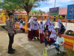 Patroli Rutin Polsek Muara Satu Sasar Sekolah dan Titik Keramaian, Cegah Gangguan Kamtibmas