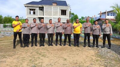 Tim Rorena Polda Aceh Lakukan Studi Kelayakan Pembangunan Rumah Dinas Polsek Muara Dua