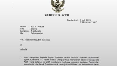 Mualem Kirim Surat ke Presiden, Rekomendasikan Teungku Jamaica Masuk Kabinet
