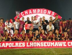 AJ MOTOR FC Rebut Juara Kapolres Lhokseumawe Cup 2025, Ribuan Warga Padati Stadion Krueng Mane
