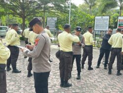 Cek Kerapian dan Disiplin, Binmas Polres Lhokseumawe Gelar Apel Pengecekan Security PIM
