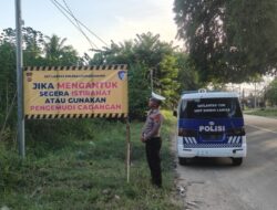 Satlantas Lhokseumawe Ingatkan Pengendara: “Lelah? Istirahatlah!” melalui Spanduk Imbauan Ops Patuh Seulawah 2025