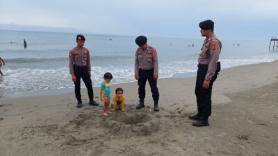 Libur Nyaman di Pantai, Sat Pamobvit Polres Lhokseumawe Perketat Patroli Wisata