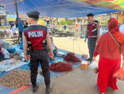 Polres Lhokseumawe Rutin Patroli di Pasar, Cegah Kriminalitas dan Gangguan Kamtibmas