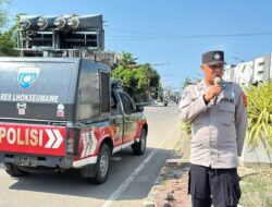Sambut HUT RI, Sat Binmas Polres Lhokseumawe Ajak Warga Pasang Bendera Merah Putih”