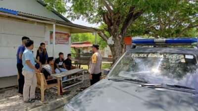 Polsek Banda Sakti Patroli ke Waduk Pusong, Tegur Remaja yang Nongkrong Saat Sholat Jumat