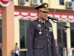 Wakapolres Lhokseumawe Pimpin Upacara HUT RI ke-80 di Halaman Mapolres