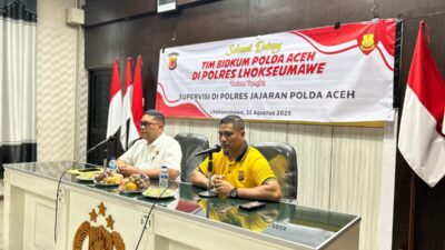 Tim Bidkum Polda Aceh Gelar Supervisi di Polres Lhokseumawe