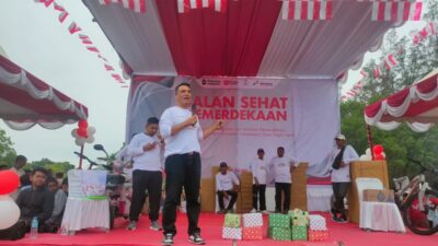 Kapolsek Muara Satu Hadiri Jalan Santai Kemerdekaan HUT RI ke-80 Bersama Ribuan Warga