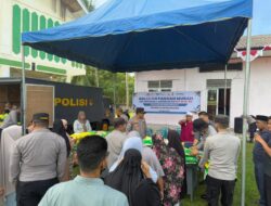 Polres Lhokseumawe Gelar Gerakan Pangan Murah di Dewantara, Warga Antusias Serbu Beras Murah