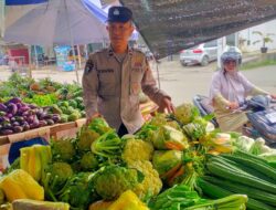 Polsek Banda Sakti Gelar Patroli Dialogis di Pasar Inpres, Pastikan Situasi Aman dan Stok Sembako Stabil