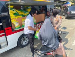 Sat Binmas Polres Lhokseumawe Gelar Pasar Murah Beras SPHP, Bantu Ringankan Beban Masyarakat