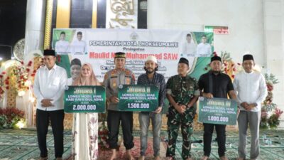 Kapolres Lhokseumawe Hadiri Peringatan Maulid Nabi di Islamic Center, Polres Kerahkan Personel untuk Pengamanan