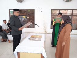 Pj Keuchik Gampong Lancok Resmi Dilantik, Camat Tekankan Pentingnya Koordinasi dan Kerja Keras