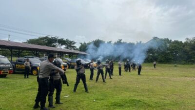 Polres Lhokseumawe Gelar Pelatihan Penembak Gas Air Mata di Mako Brimob Jeulikat