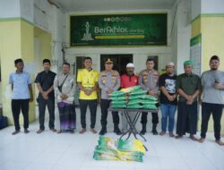 Kapolres Lhokseumawe AKBP Dr. Ahzan Sambangi Balai Rehabilitasi Moral dan Akhlak, Serahkan Bantuan Beras Untuk Santri Tamora