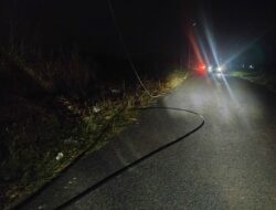 Kabel Putus di Jalan Putroe Beutong Dibiarkan Menjuntai, Siapa yang Bertanggung Jawab?
