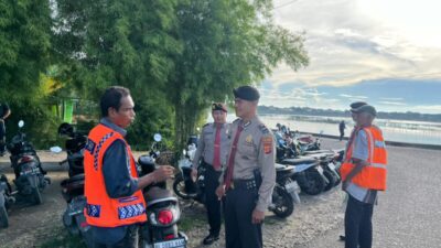 Sat Pamobvit Polres Lhokseumawe Amankan Car Free Day dan Lakukan Patroli Perbankan