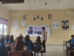 Bhabinkamtibmas Polsek Meurah Mulia Sosialisasikan Penerimaan Siswa Baru SMA Kemala Taruna Bhayangkara di SMPN 3 Meurah Mulia