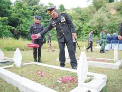 Kapolres Lhokseumawe Pimpin Upacara Ziarah Nasional Hari Pahlawan ke-80 di TMP Blang Panyang