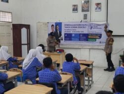 Polsek Banda Sakti Sosialisasikan Penerimaan Siswa Baru SMA Kemala Taruna Bhayangkara kepada 190 Pelajar SMPN 5 Lhokseumawe
